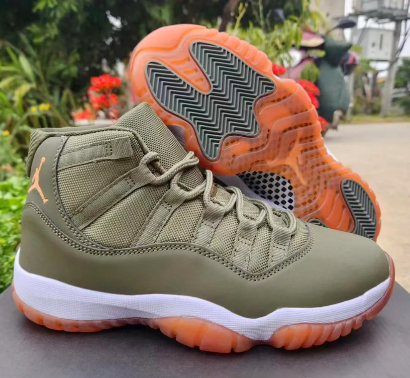 Air Jordan 11 Matte Olive Green Shoes Sneaker
