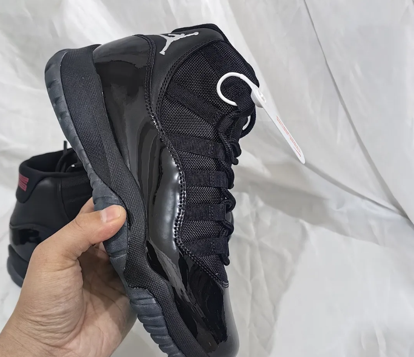 Air Jordan 11 Black Red Grey Shoes Sneakers
