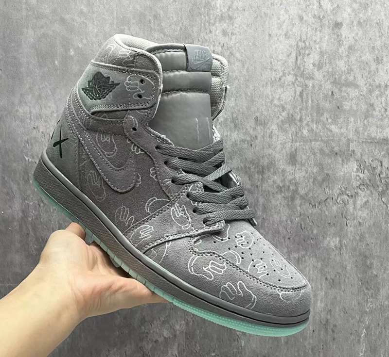 KAWS x Air Jordan 1 High Cool Grey Shoes Sneakers