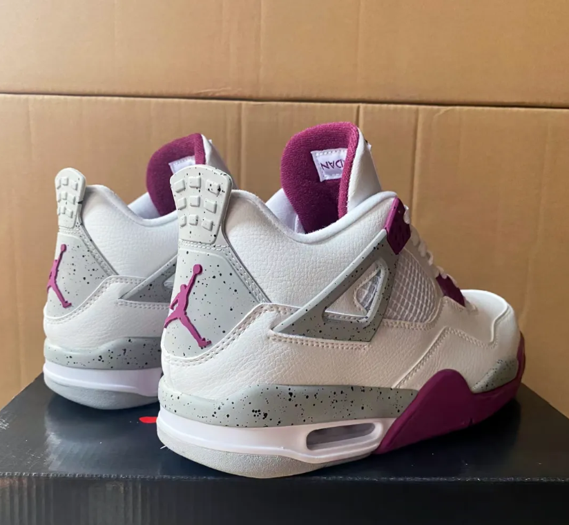 Air Jordan 4 White Purple Cement Shoes Sneakers