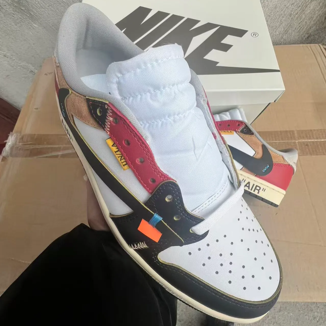 OW x Air Jordan 1 Low OG Goat Lows Shoes Sneakers