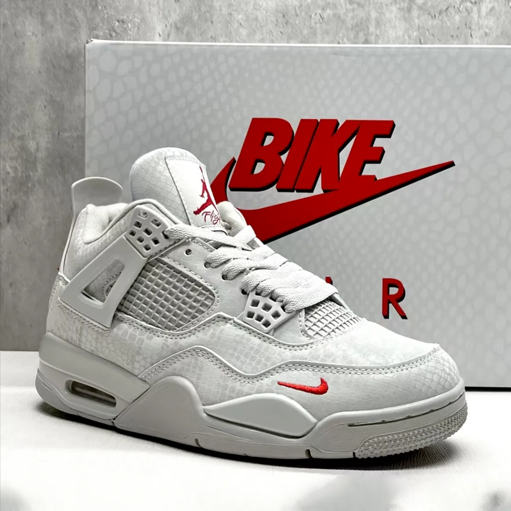 Nigel Sylvester x Air Jordan 4 White Grey Mamba Shoes Sneakers