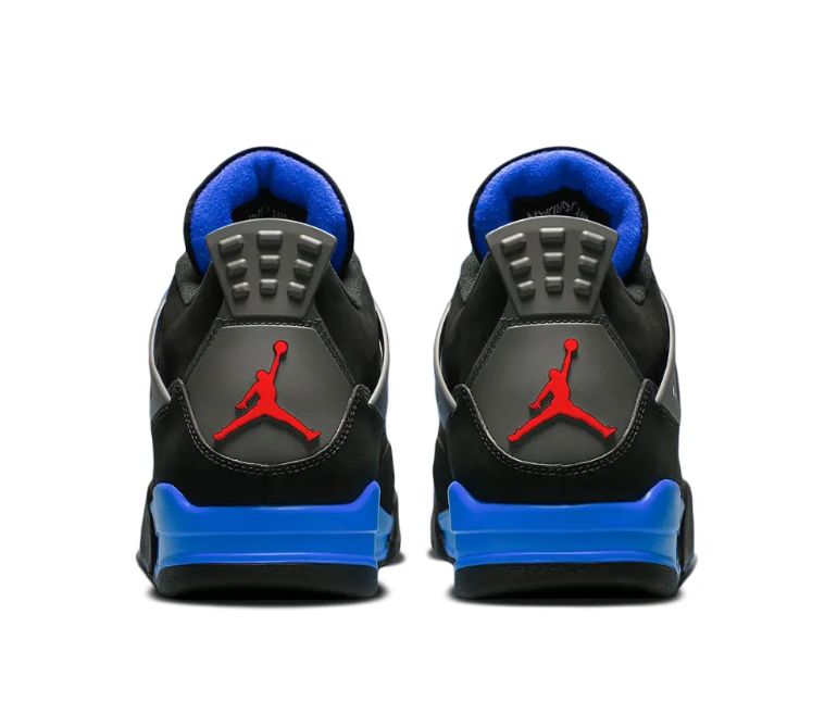 Air Jordan 4 Retro Black Deep Royal Blue Shoes Sneakers