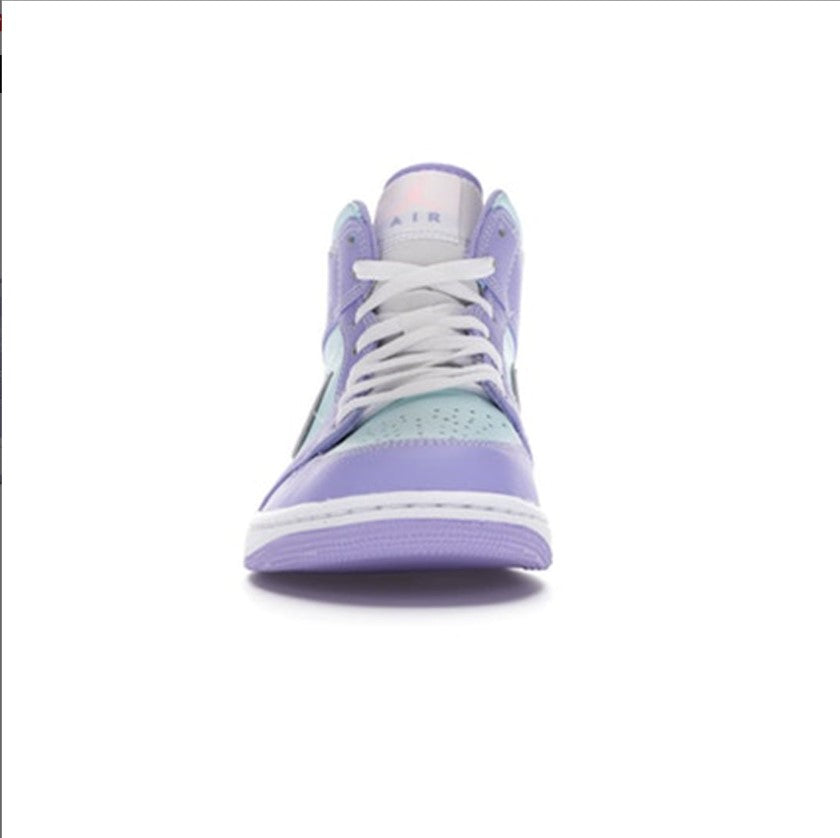Air Jordan 1 Mid Purple Aqua Shoes Sneakers