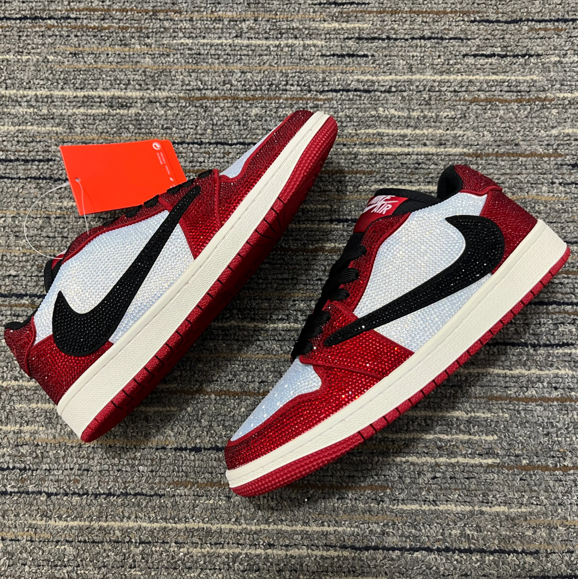 Air Jordan 1 Low Chicago Crystal Shoes Sneakers