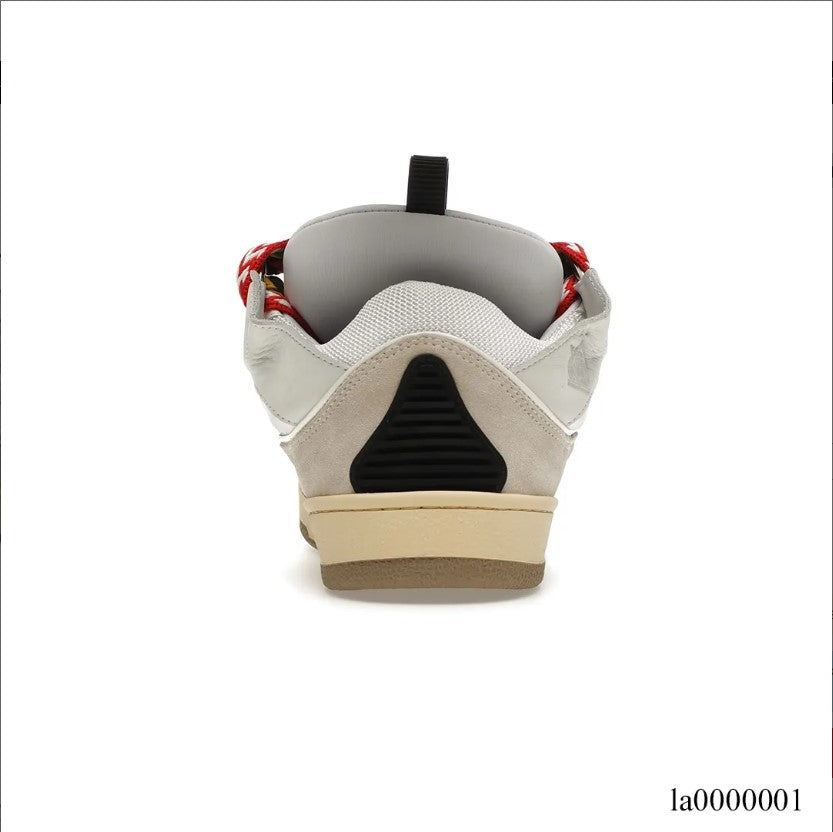 Lanvin Leather Curb White Ivory Shoes Sneakers