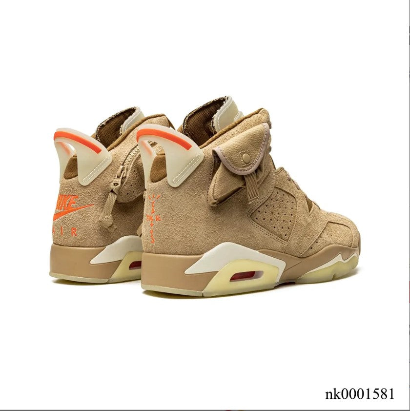 Travis Scott x AJ 6 British Khaki Shoes Sneakers