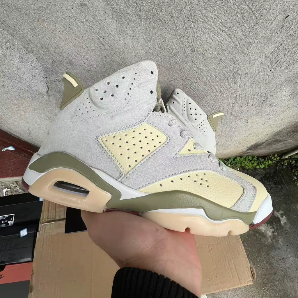 Air Jordan 6 Sail Neutral Olive Shoes Sneakers