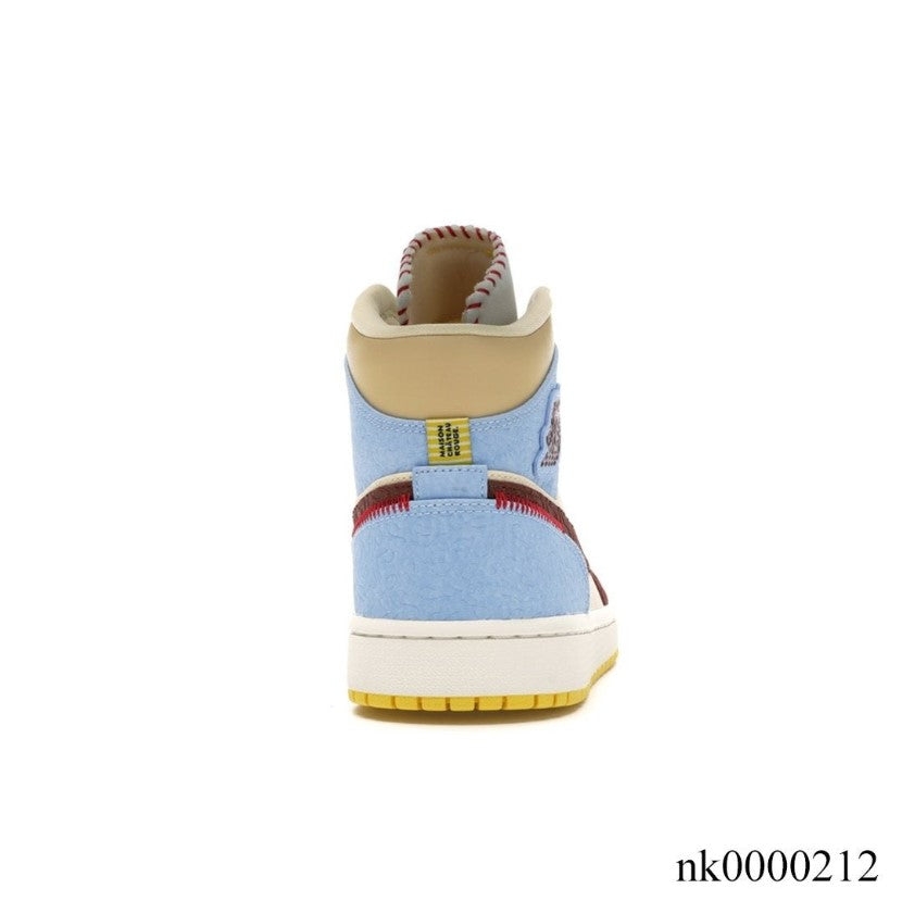 Air Jordan 1 Mid SE Fearless Maison Chateau Rouge Shoes Sneakers