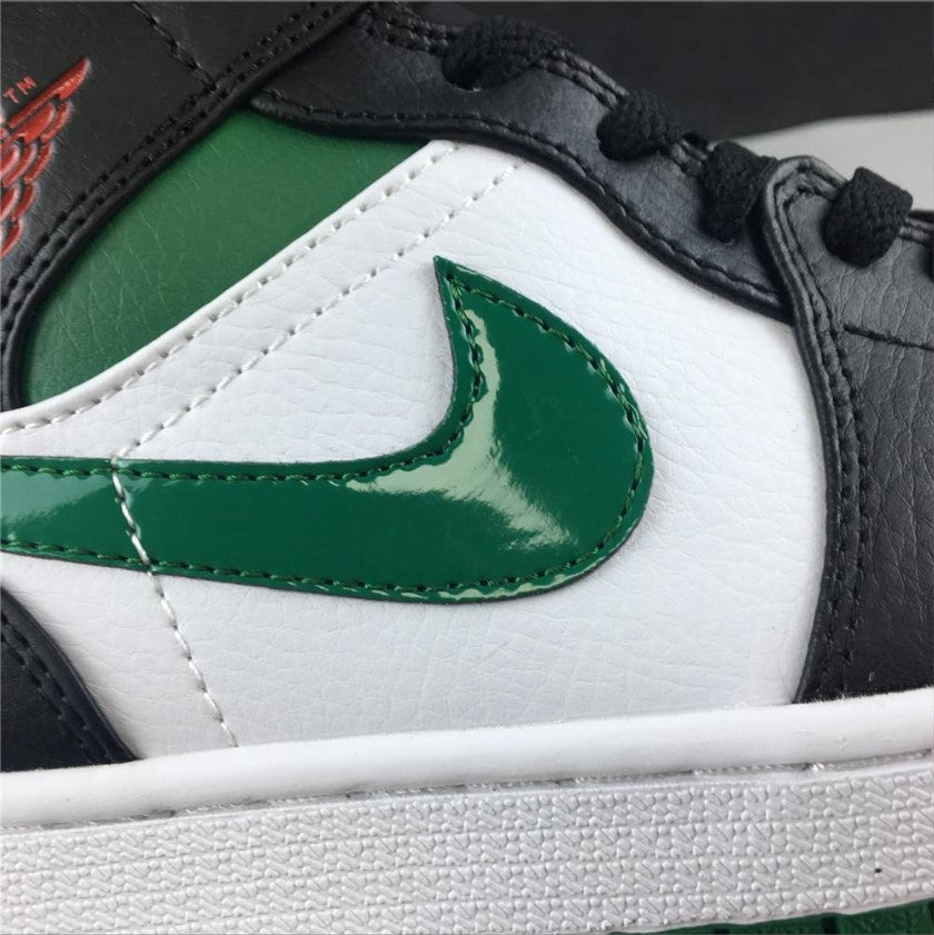 Air Jordan 1 Mid Green Toe Shoes Sneakers