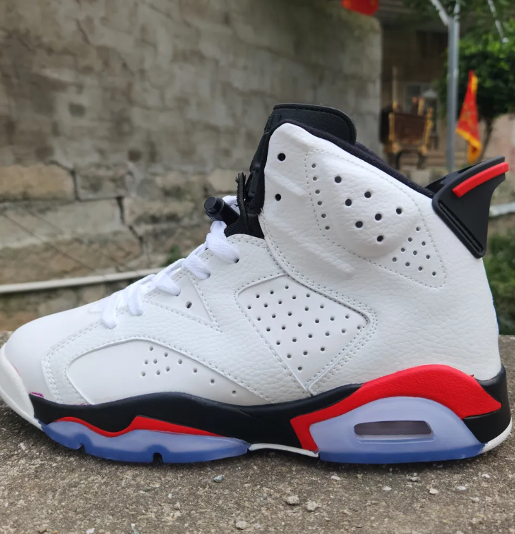Air Jordan 6 WhiteFire Red 2025 Shoes Sneakers