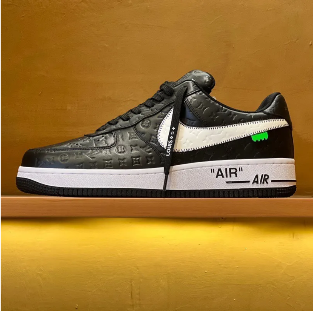 LV x Air Force 1 Friends and Family Black Shoes Sneakers