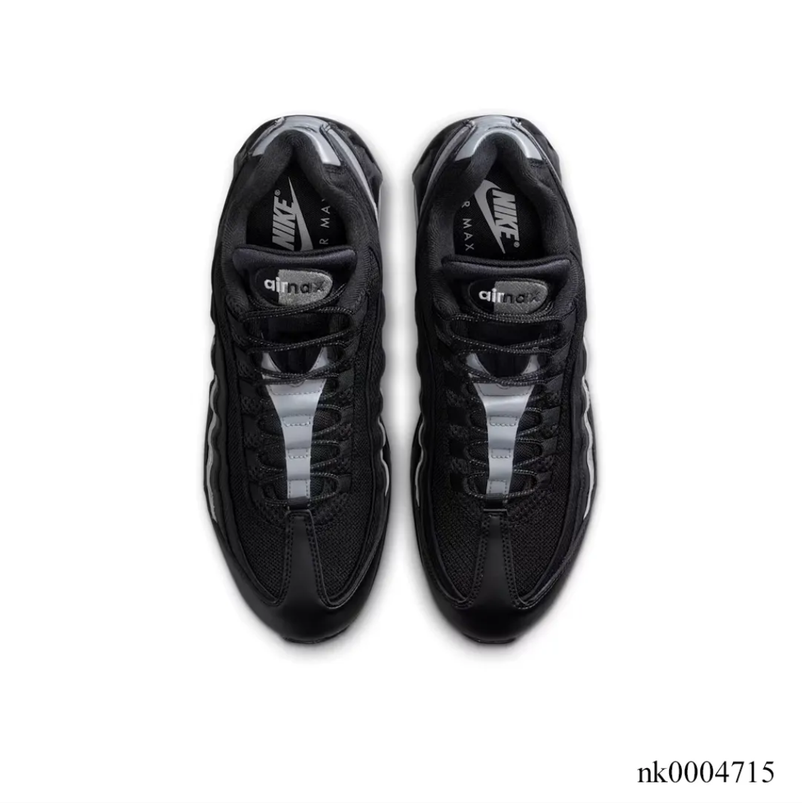 Air Max 95 Big Bubble Black Metallic Silver Shoes Sneakers