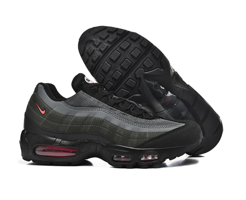 Air Max 95 Black Bright Crimson Shoes Sneakers