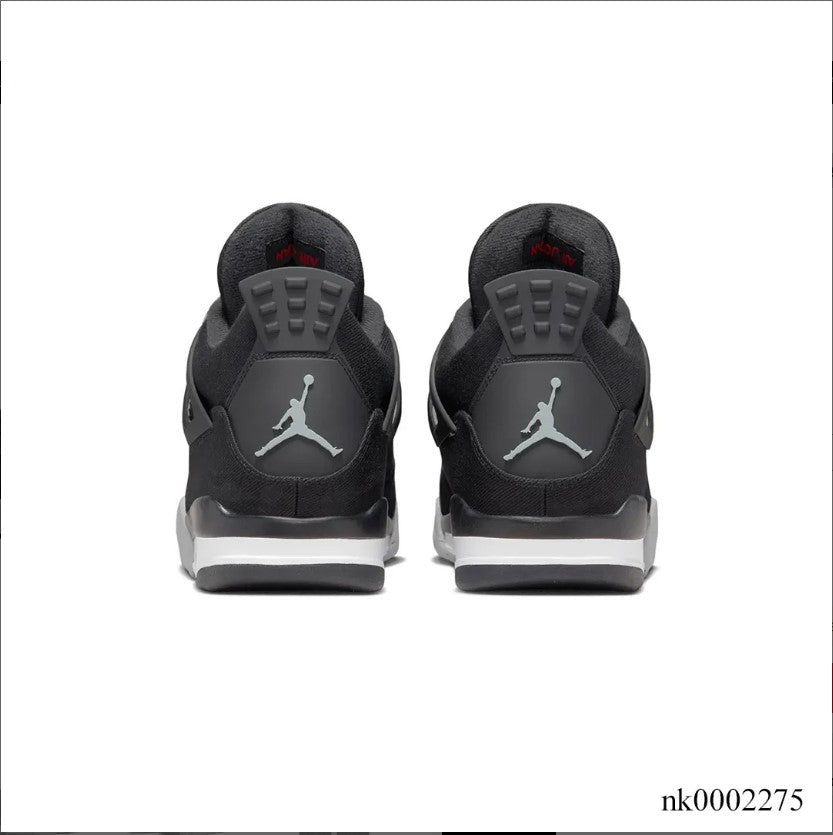 Air Jordan 4 Retro Black Canvas Shoes Sneakers