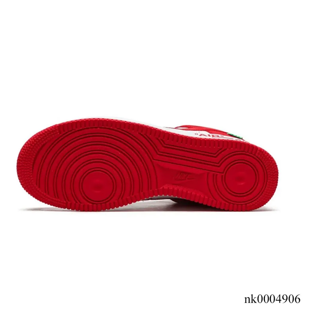 LV x Air Force 1 Virgil Abloh White Red Shoes Sneakers
