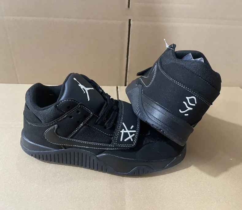 Travis Scott x Jumpman Jack All Black Shoes Sneakers