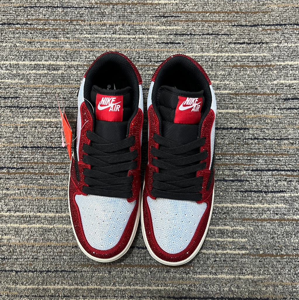 Air Jordan 1 Low Chicago Crystal Shoes Sneakers
