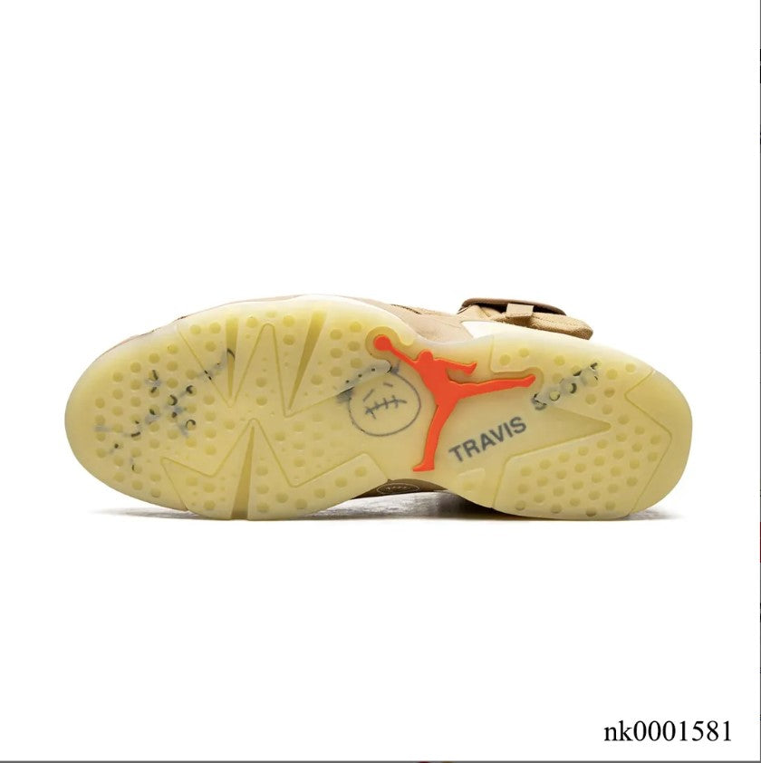 Travis Scott x AJ 6 British Khaki Shoes Sneakers