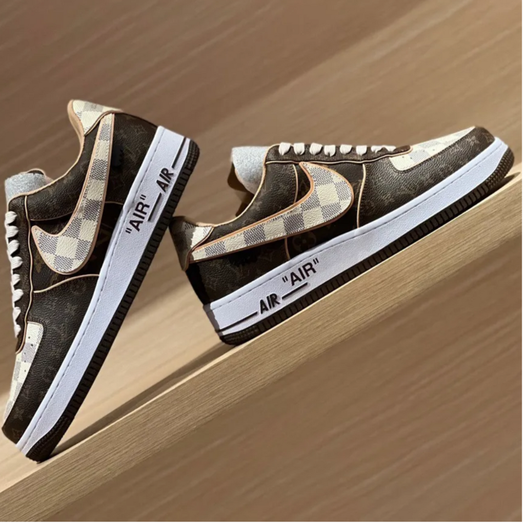 LV x Air Force 1 Low Brown Shoes Sneakers