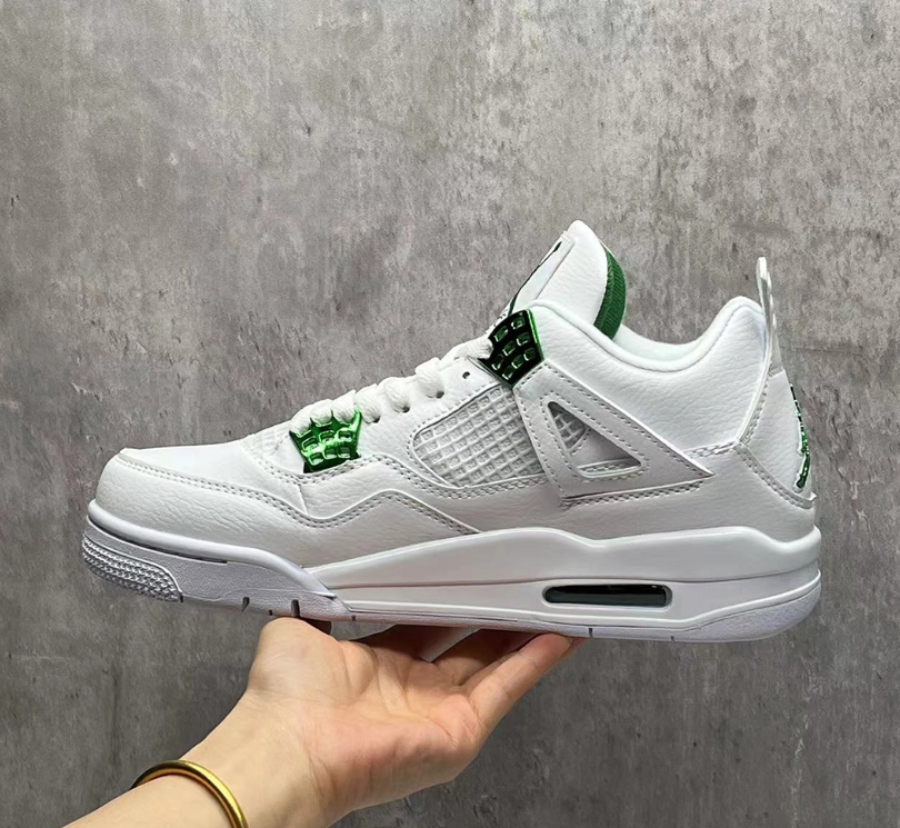 Air Jordan 4 Metallic Green Shoes Sneakers