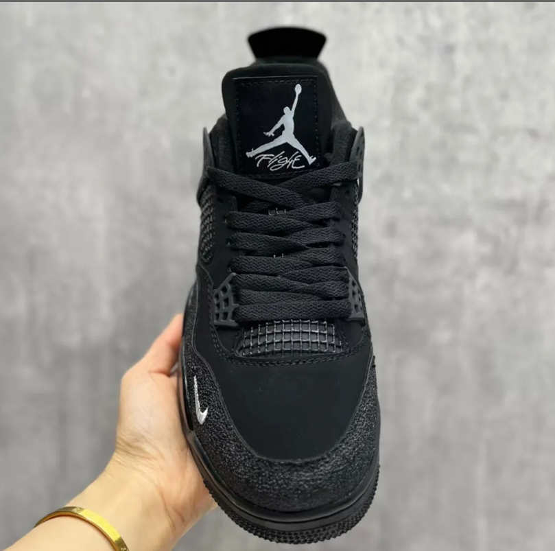 Nigel Sylvester x Air Jordan 4 Black By Black Shoes Sneakers
