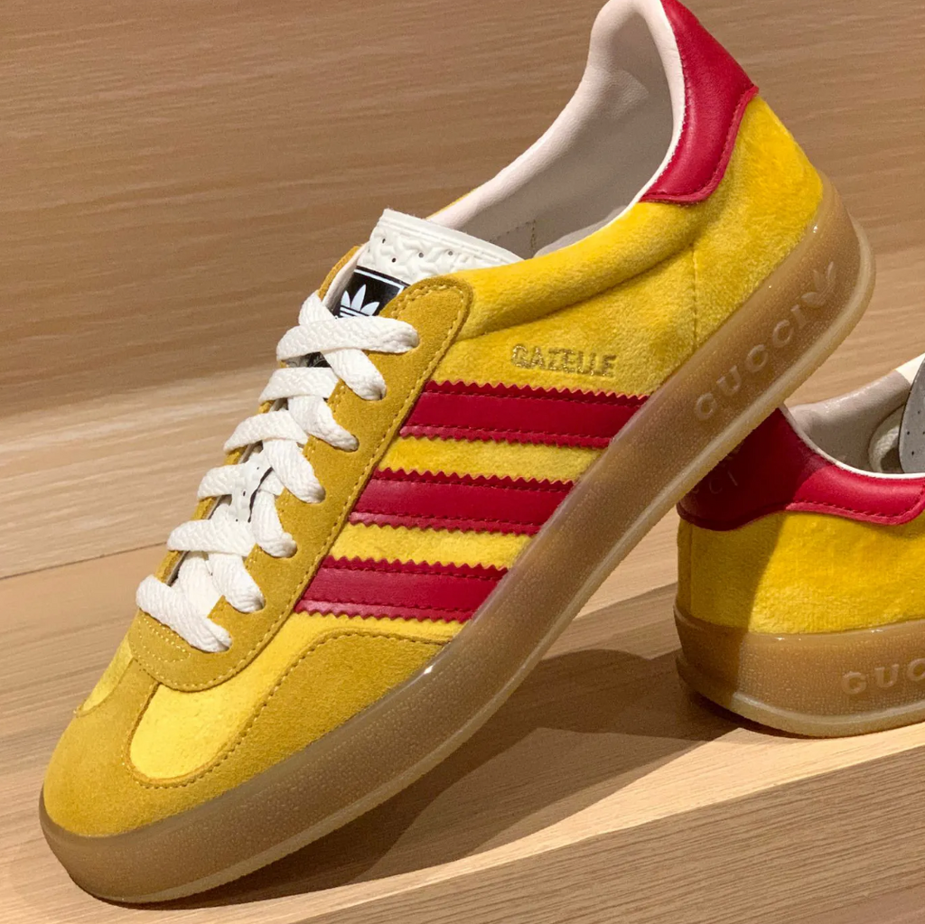GG x AD Gazelle ‘Yellow Red’ Shoes Sneakers