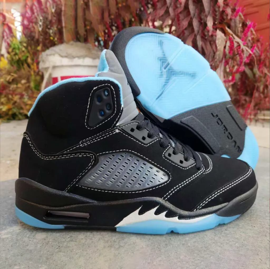 Air Jordan 5 Black University Blue Shoes Sneakers