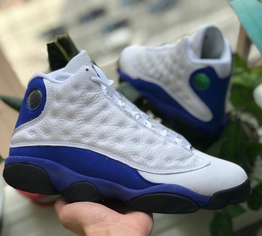 Air Jordan 13 Retro White Hyper Royal Black Shoes Sneakers