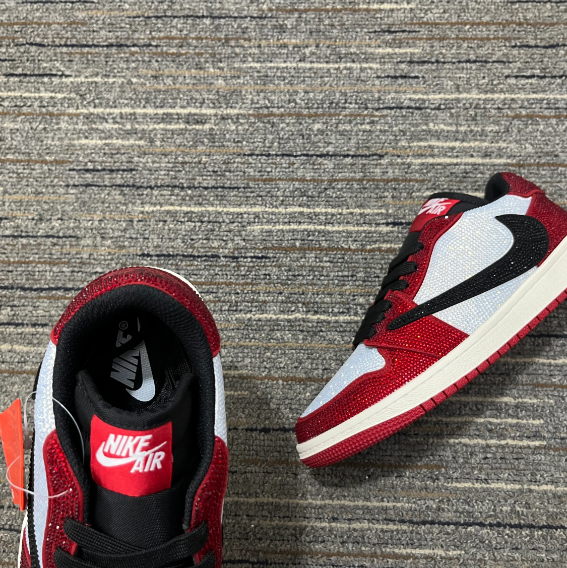 Air Jordan 1 Low Chicago Crystal Shoes Sneakers