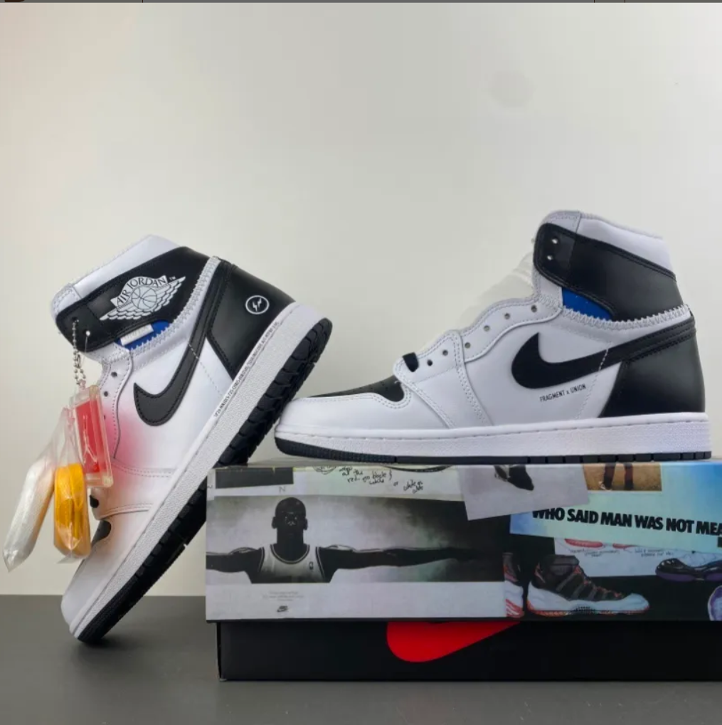 Fragment x Union LA x Air Jordan 1 High OG Black White Shoes Sneakers