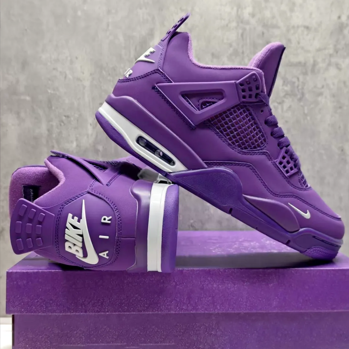 Nigel Sylvester x Air Jordan 4 Purple Shoes Sneakers