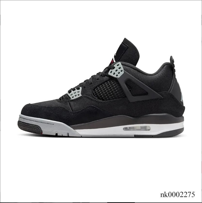 Air Jordan 4 Retro Black Canvas Shoes Sneakers
