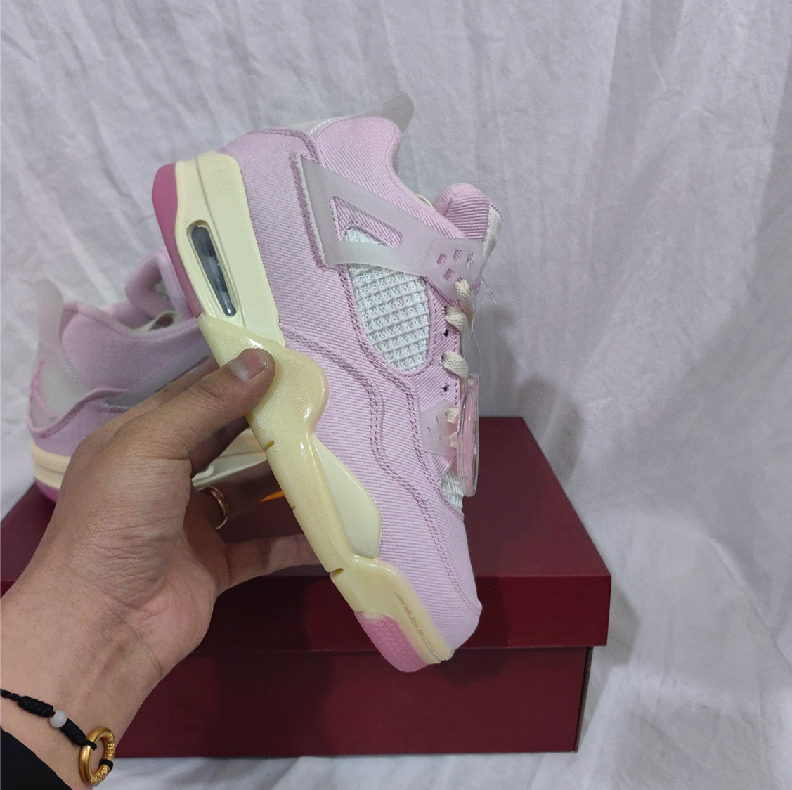 Air Jordan 4 Denim Iced Carmine Shoes Sneakers