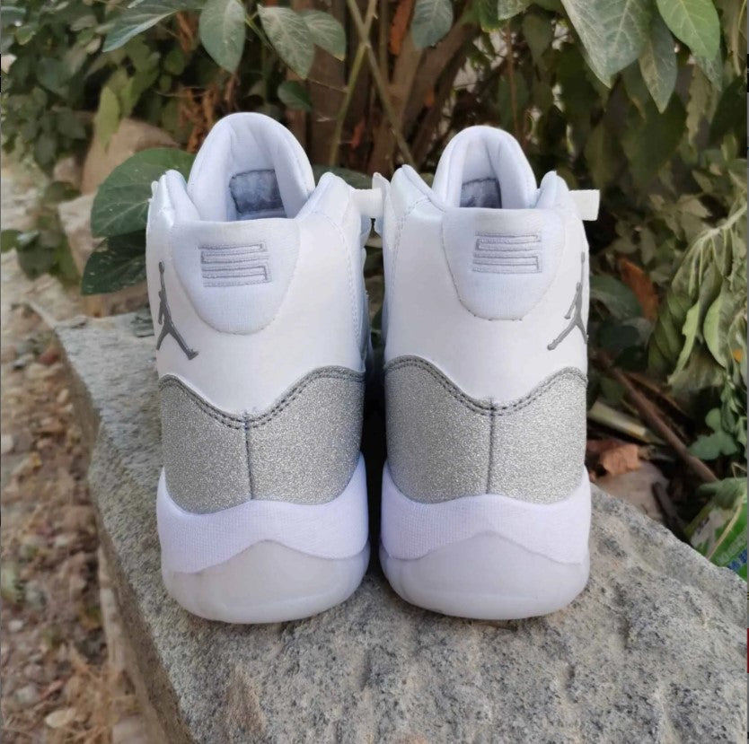 Air Jordan 11 Retro White Metallic Silver (W) Shoes Sneakers