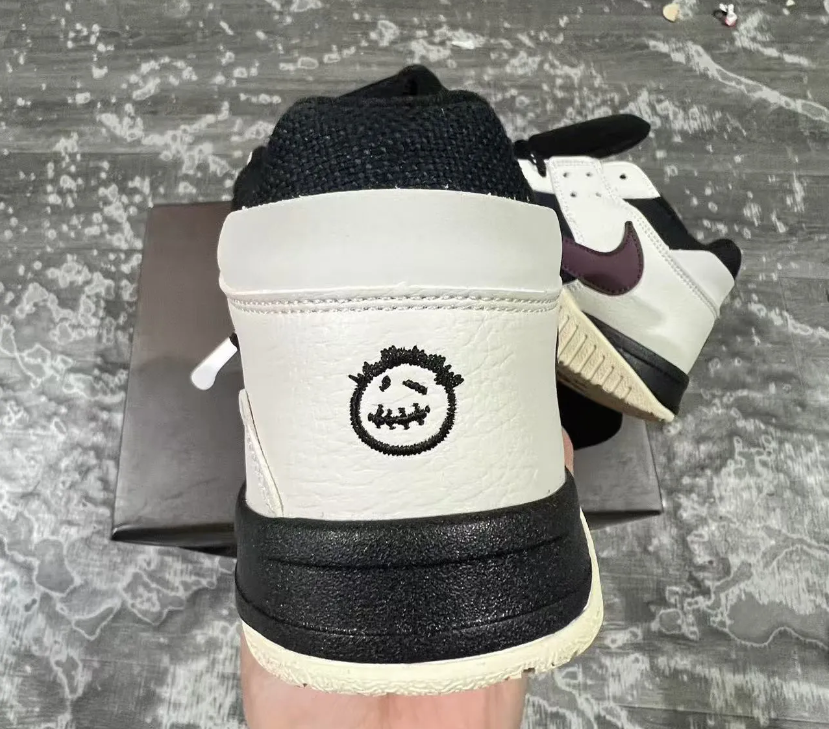 Travis Scott x Jumpman Jack Black White Burgundy Shoes Sneakers