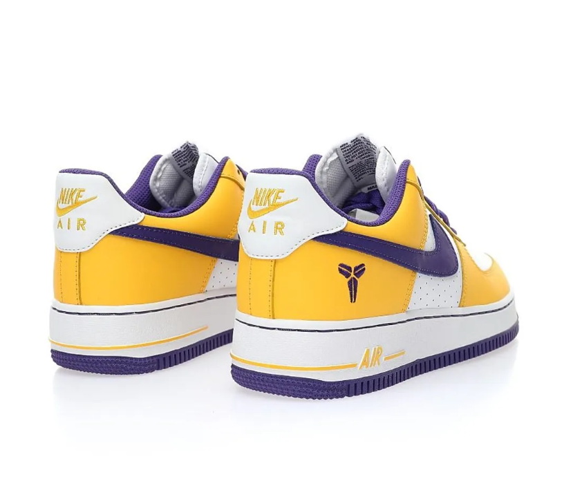 Kobe Bryant x AF 1 Low White Purple Yellow Shoes Sneaker