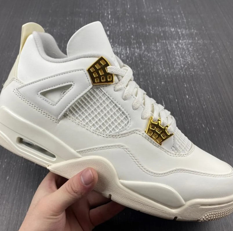 Air Jordan 4 Sail Metallic Gold Shoes Sneakers