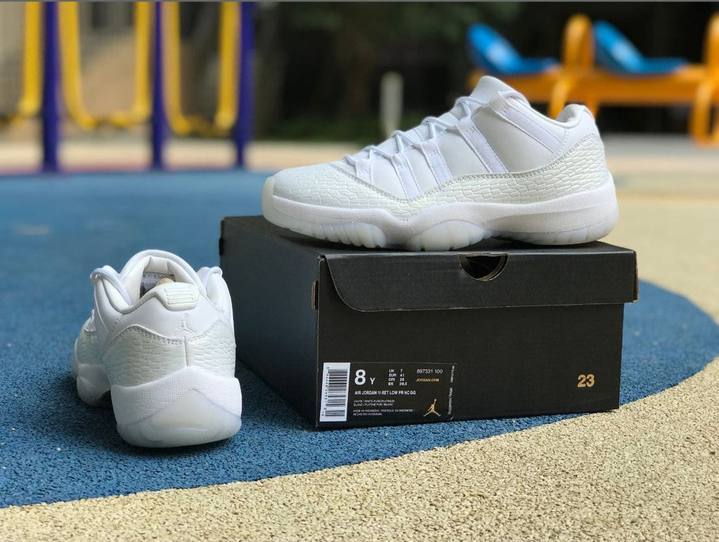 Air Jordan 11 Retro Low Heiress Pure Platinum Shoes Sneakers
