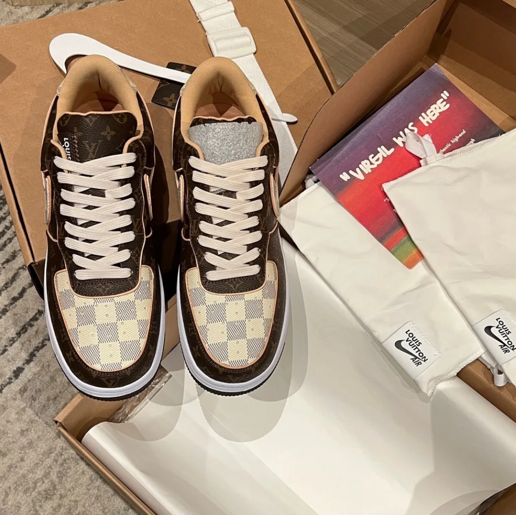 LV x Air Force 1 Low Brown Shoes Sneakers