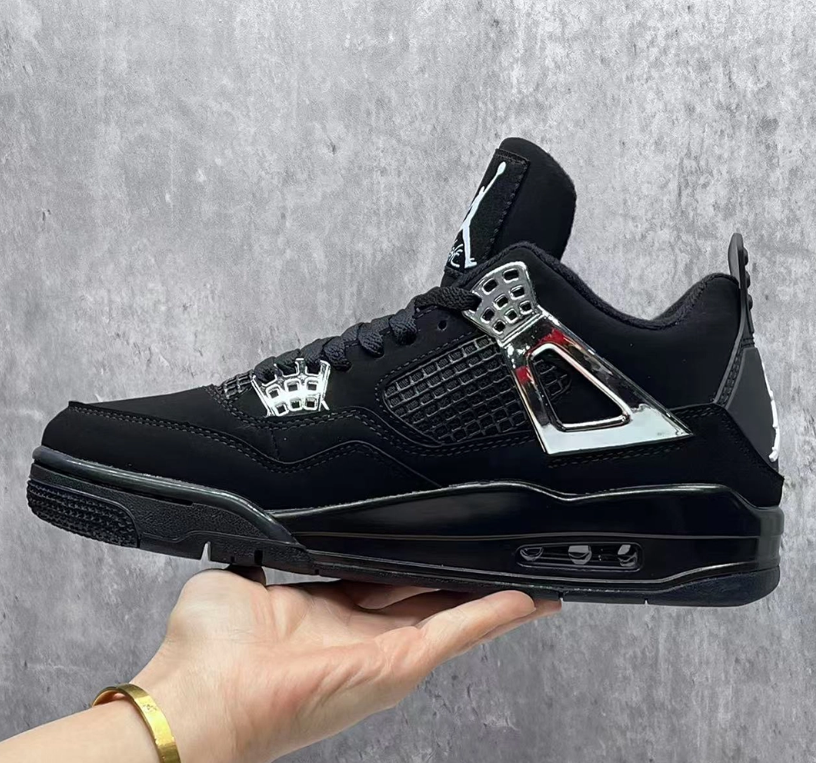 Air Jordan 4 Black Chrome Shoes Sneakers