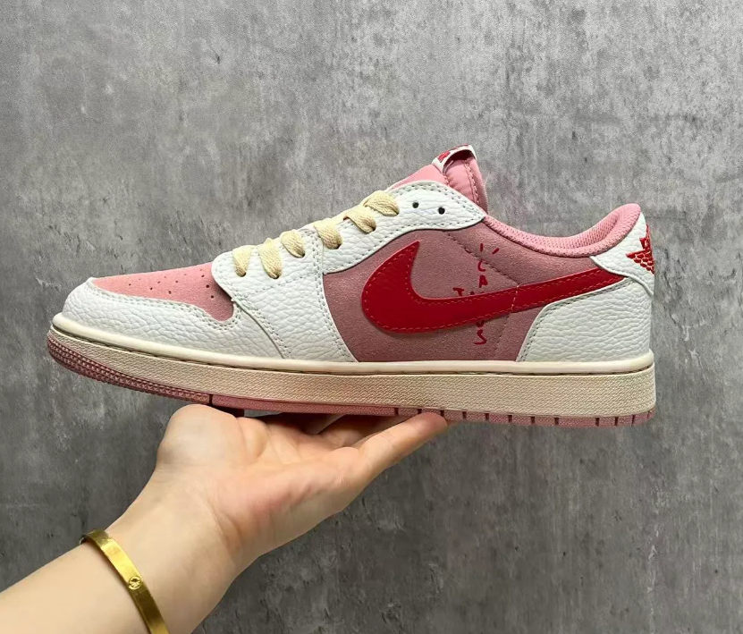 Travis Scott x AJ 1 Low OG Shy Pink Shoes Sneakers