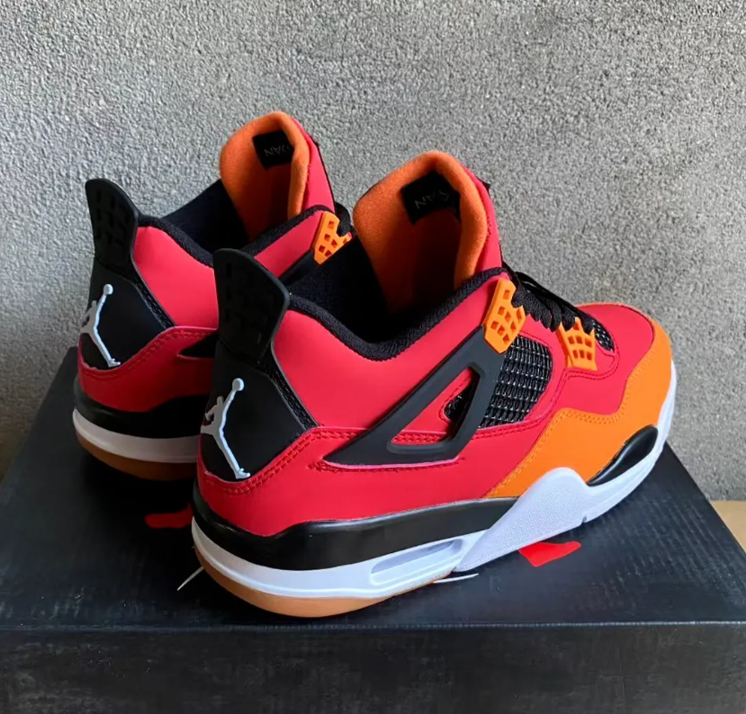 Air Jordan 4 Fire Red Starfish Shoes Sneakers