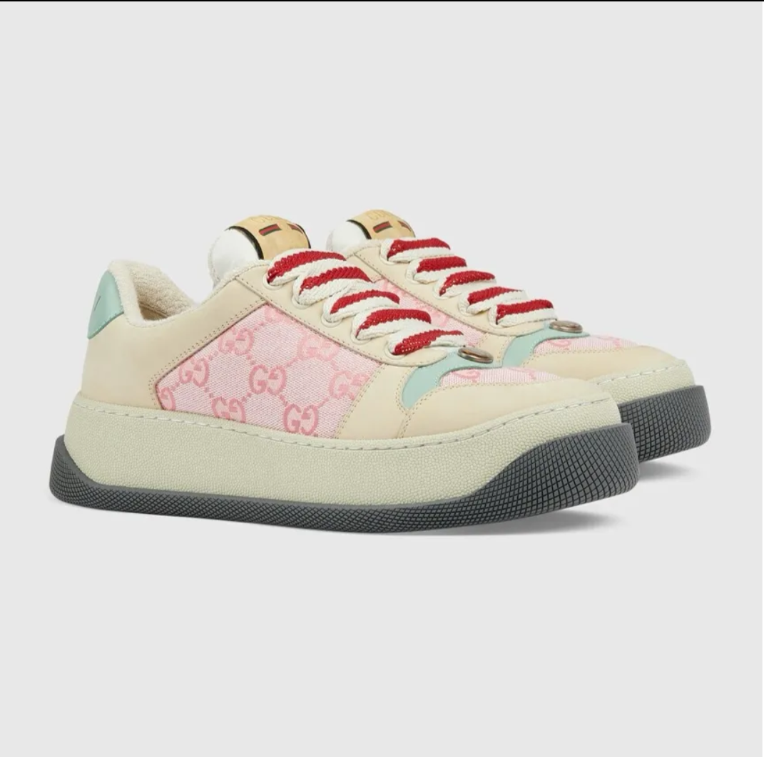 GG Canvas and Leather Shoes Sneakers