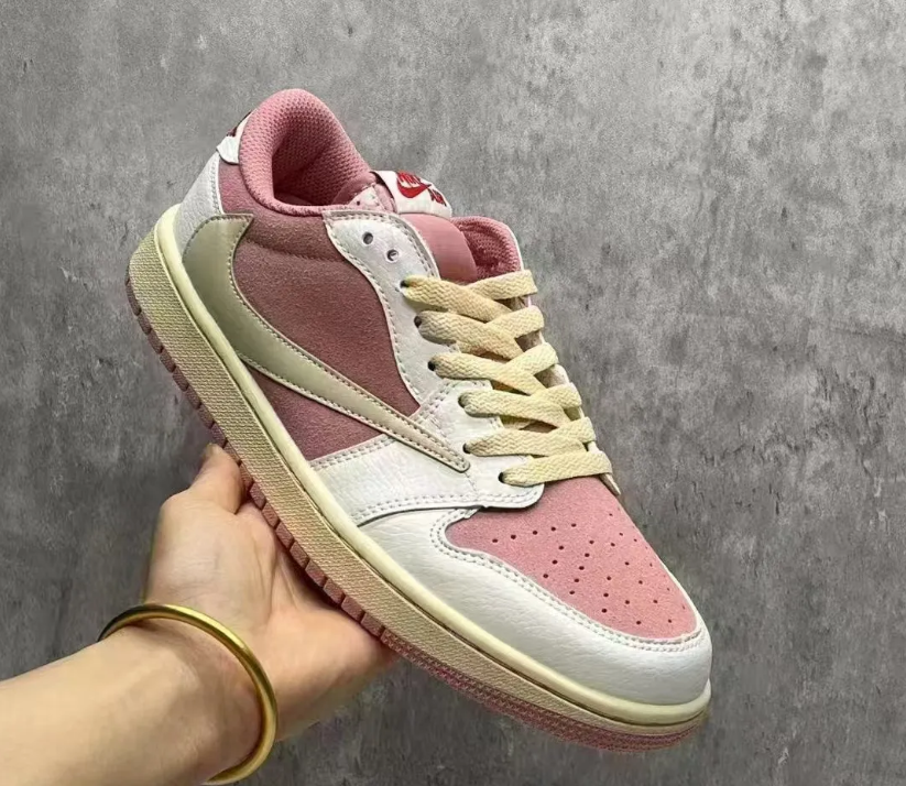 Travis Scott x Air Jordan 1 Low OG Shy Pink Shoes Sneakers