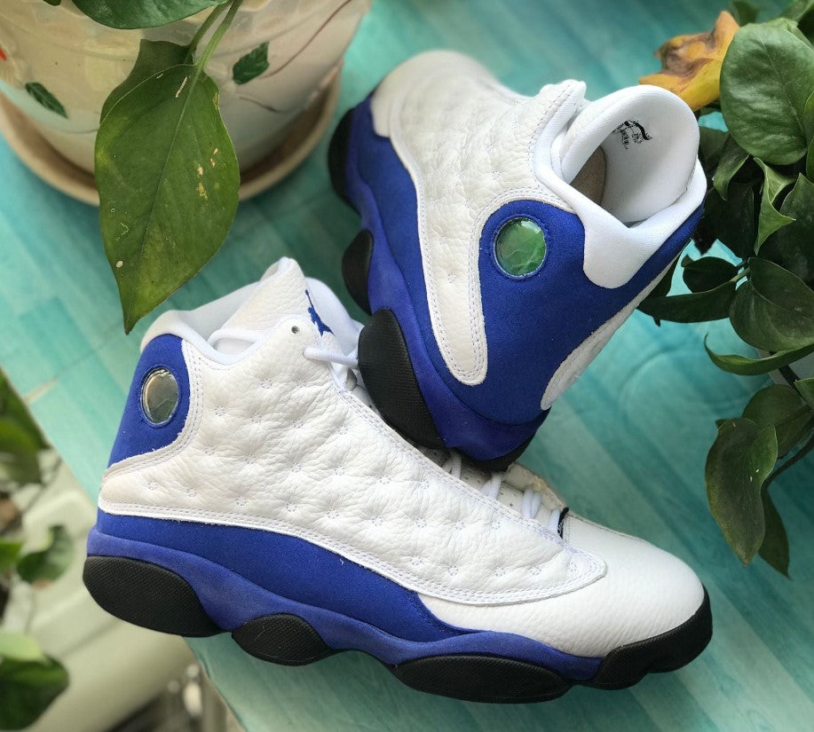 Air Jordan 13 Retro White Hyper Royal Black Shoes Sneakers