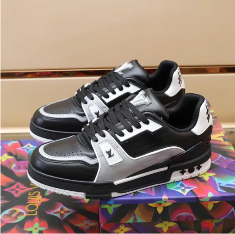 LV Trainer 54 Negro Gris Blanco Shoes Sneakers