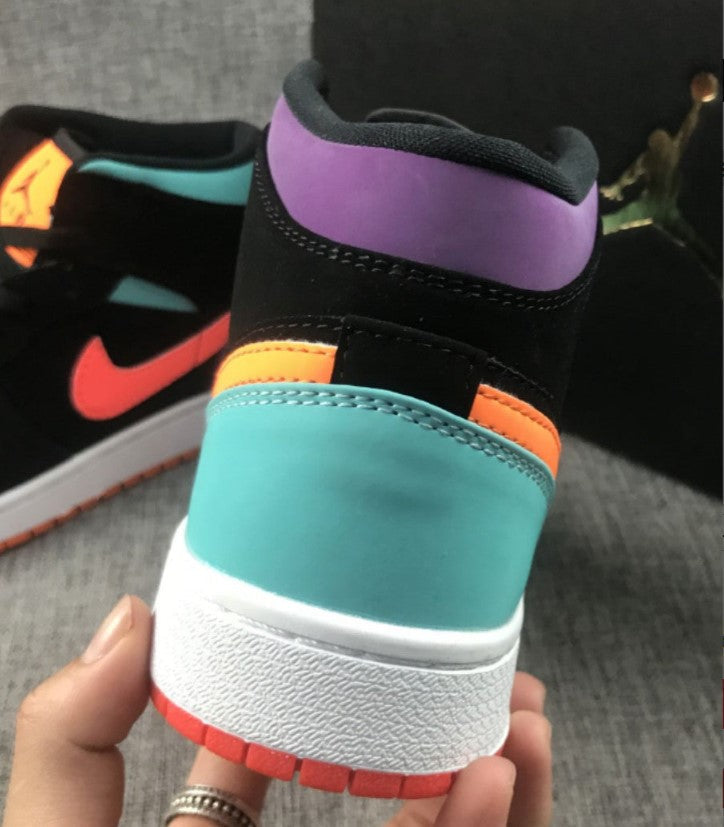 Air Jordan 1 Mid Multi-Color Shoes Sneakers
