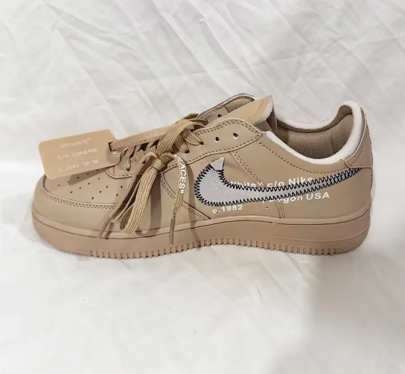 OW x AF 1 Low Sesame Shoes Sneakers