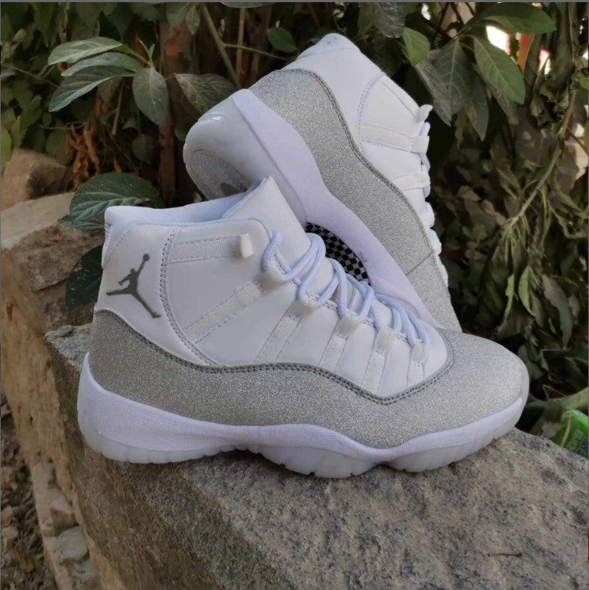 Air Jordan 11 Retro White Metallic Silver Shoes Sneakers